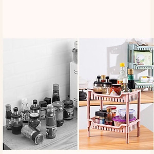 Kệ chữ nhật 2 Tầng , Kệ nhựa đựng đồ đa năng , kệ lắp ráp 2 tầng Việt Nhật 5538 - Hàng chính hãng ( Giao màu ngẫu nhiên) 