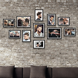 Bộ Khung Treo Tường Trang Trí Salon Cắt Tóc Nam Cực Đẹp Tặng Kèm bộ ảnh như hình mẫu, đinh treo tranh và sơ đồ treo - PGC237