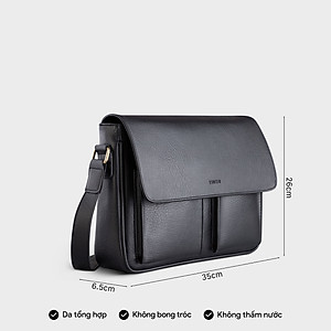Túi Trita ( Thời trang nam dáng ngang phối ngăn đôi - Túi đeo chéo da RTN6 )