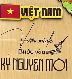 [KOSUYTU] Bản Đồ Việt Nam Bằng Gỗ - 34 Tỉnh Thành Mới – KT 40 x 60 CM