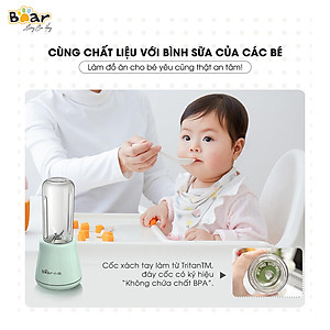 Máy Xay Sinh Tố Cầm Tay Bear, Nghiền Hoa Quả Công Suất Lớn, Chất Liệu An Toàn LLJ-D04A1 - Hàng Chính Hãng