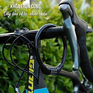Khóa Số Xe Đạp 4 Số Mật Mã Vỏ PVC Bọc Lõi Thép (dạng tròn cứng) (mật khẩu mặc định 0000) Mai Lee