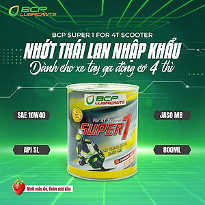 [MUA 2 TẶNG 1] Nhớt xe tay ga 0.8L JASO MA2-  Công thức cải tiến - mùi dâu, màu đỏ - Tặng nhớt lap xe ga