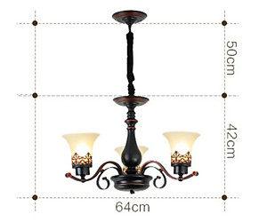 Đèn chùm MELO cổ điển Bắc Âu (Loại 3 bóng)