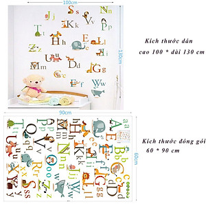 Decal dán tường bảng chữ cái AY877