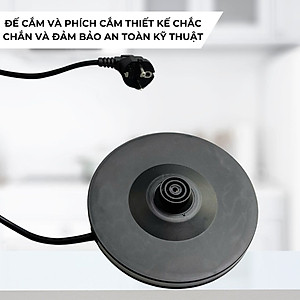 Ấm siêu tốc inox 304 cao cấp đảm bảo an toàn 1.8L Daewoo DWK-S1805 đế xoay 360 độ - Hàng chính hãng BH 2 năm - Hàng chính hãng
