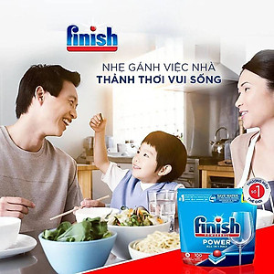 Viên Rửa Chén Bát Hương Chanh Finish Powerball Power All In 1 Max - Túi 100 viên siêu tiết kiệm