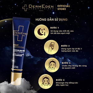 Kem mắt làm mờ quầng thâm nếp nhăn bọng mắt tàn nhang DERMEDEN Eye Contour Retinol 1% + Niacinamide 5% 15ml