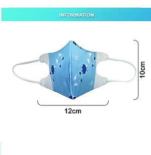 Set 5 Khẩu Trang Kháng Khuẩn Chống Bụi Cho Bé Loại Dày Size 0-3 tuổi (Màu Ngẫu Nhiên)