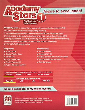 Academy Stars 1 Workbook With Digital Workbook