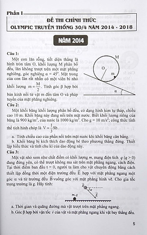 Tổng Tập Đề Thi Olympic 30/4 Vật Lí 11 (Từ 2014 Đến 2018)