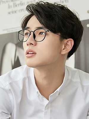 Kính nam Mắt bầu gọng kim loại mảnh