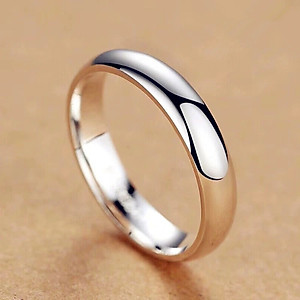 Nhẫn Nữ Bạc Nguyên Chất S99 Trơn Tròn Đơn Giản Nhẹ Nhàng BẠC HIỂU MINH NU401F