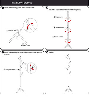 Cây treo quần áo 3 chân 8 nhánh treo bằng gỗ cao su màu tự nhiên
