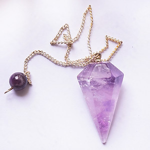 Con Lắc Cảm Xạ Thạch Anh Tím Amethyst Thiên Nhiên