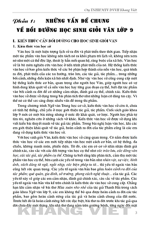Những Điều Cần Biết Bồi Dưỡng Học Sinh Giỏi Ngữ Văn Lớp 9 (Phiên Bản Mới Nhất)