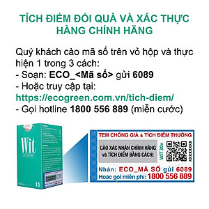 [Hộp 15v] Viên Uống Bổ Mắt WIT Ecogreen Giảm Mỏi Mắt, Tăng Cường Thị Lực Mắt Cho Bé & Người Lớn