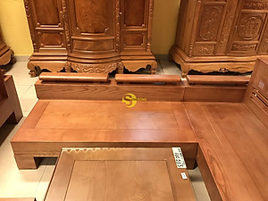 Bộ sofa góc tay trơn thanh lịch gỗ sồi Nga