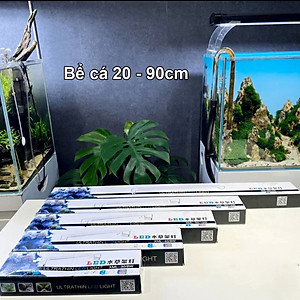 Đèn LED máng bể cá 20-90cm XML Ánh Sáng Trắng cao cấp