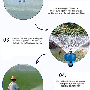 Máy bơm phun mưa ABG LV-1100P76-TM, Bơm Tưới Phun Mưa,Máy Bơm Tạo Luồng Oxy 1100W, Có Chức Năng Đẩy Nước Tạo Độ Bắn,  Ứng Dụng Trong Ngành Nuôi Trồng Thủy Hải Sản - Hàng Chính Hãn