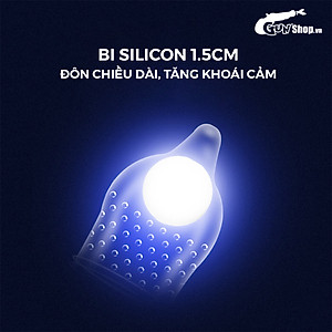 [Hộp 5 cái] Bao cao su Shell Love Bead - Gân nổi, kéo dài thời gian, bi tăng 1.5cm 