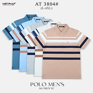 Áo Polo Nam VIỆT PHÁP Form Luxury - Thun Sọc TC Túi , lịch lãm, sang trọng 3804