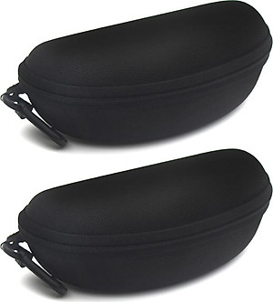 Bộ 2 hộp đựng mắt kính có móc treo - Màu Đen
