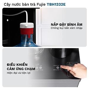 Cây nước nóng lạnh bàn trà cafe FujiE TBH1332E nhập khẩu, máy nước nóng lạnh điều khiển từ xa cài đặt nhiệt độ - Hàng chính hãng