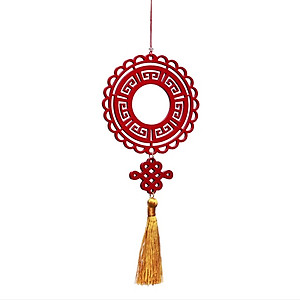 Combo 6D - Bộ 6 dây treo trang trí Tết Khai Lộc Hoàng Kim màu đỏ, trang trí mai, đào