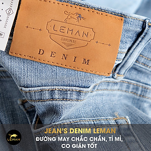 Quần Short Jean nam Leman xanh trơn JL05 - Slim Form