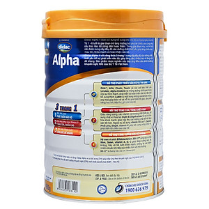 Sữa bột Vinamilk Dielac Alpha 4 - Hộp thiếc 900g (dành cho trẻ 2-6 tuổi)