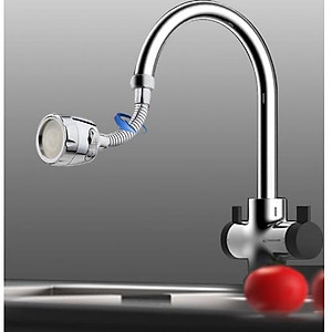 Đầu Nối Vòi Rửa Bát Tăng Áp Xoay 360 Độ Inox