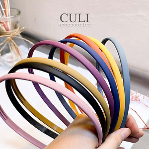 Băng đô cài tóc, Bờm cài tóc bản 1cm nhiều màu xinh xắn cho nữ - Culi accessories