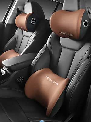 Gối Tựa Đầu Tựa Lưng Cao Cấp Chính Hãng OFFICE CHILL Combo Gối Tựa Lưng Tựa Cổ Ô Tô Ghế Văn Phòng Chất Liệu Cao Su Bảo Hành 90 Ngày