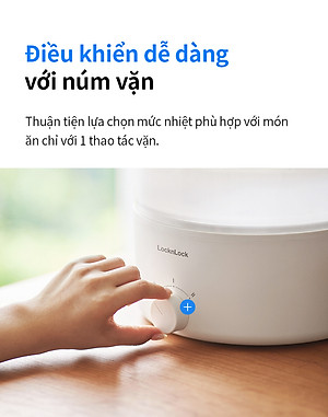 Nồi điện đa năng Bianco LocknLock EJP134IVY (5 lít), EJP124IVY (3 lít), Hàng Chính Hãng, Nấu nhanh, Phủ men sứ - JoyMall