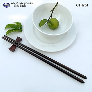 Đũa đầu búp gỗ Trắc Việt Nam Siêu sạch (10 đôi) Kháng khuẩn, không nấm mốc (CTH754) để mộc siêu bền - an toàn sức khỏe