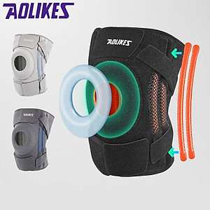 Đai quấn bảo vệ đầu gối thể thao AOLIKES A-7610 thoáng khí four spring sport knee support