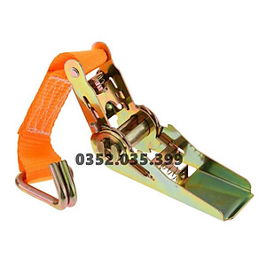 Dây cảo chằng hàng tăng đơ bản 25mm, Có Móc J, dài 1m-8m, tải trọng 1 tấn, chất liệu Polyeter cường lực