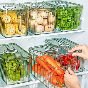 Hộp Đựng Thực Phẩm Tủ Lạnh Loại To 5L Có Quai Xách Và Giá Lỗ Tách Nước Tiện Lợi Phân Phối Chính Hãng 