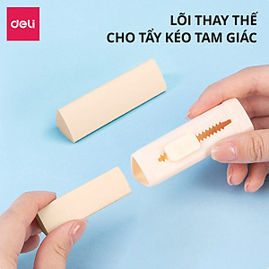 Gôm Tẩy Chì Tam Giác Dạng Kéo Màu Pastel Deli - Không Dính Tay, Không Bụi Bẩn Tiện Dụng Cho Học Sinh - Màu Ngẫu Nhiên