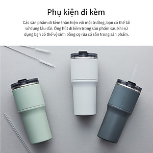 Bình giữ nhiệt LocknLock Metro Drive LHC4277S 650ml - Kèm ống hút và cọ rửa