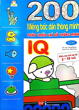Bộ bóc dán hấp dẫn dành cho bé từ 2-6 tuổi:  Combo 6 Tập 200 Miếng Bóc Dán Thông Minh Giúp Bé Phát Triển Các Chỉ Số Iq,Eq,Cq