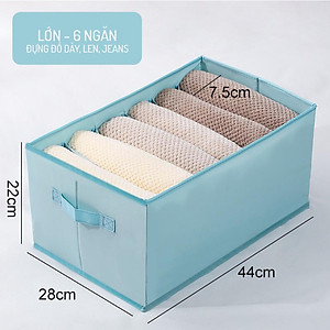 Hộp Vải Đựng Đồ Có Chia Ngăn Lõi Nhựa Chắc Chắn