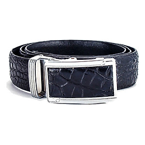 Dây nịt nam da cá sấu Huy Hoàng gai bụng 3,5P màu đen, nâu đất, vàng bò, nâu đỏ HT4201-02-03-40