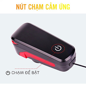 Đèn Xe Đạp Có Còi T6 350lumens (nút chạm cảm ứng) Pin 2000mAh Còi âm thanh lớn 140dB MaiLee