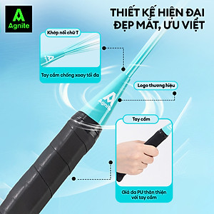 Bộ 2 vợt cầu lông Agnite chính hãng, hợp kim cacbon siêu bền, khớp chữ T, thiết kế khung rãnh sâu, màu pastel - FH102