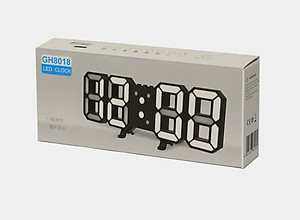 Đồng Hồ Đèn Led 3D Để Bàn, Treo Tường Gh8018 Có Báo Thức, Ngày Tháng Nhiệt Độ