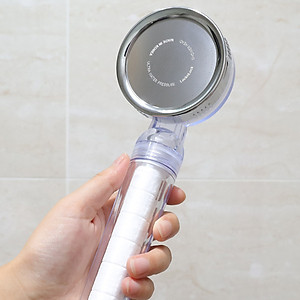 Bộ Phụ Kiện Đầu Vòi Sen Lọc Nước LocknLock 80mm CLR-KR LBW400 (Mạch nước nhip nhàng, giảm stress - Khử Clo)