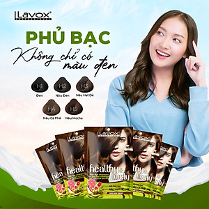 Gội Phủ Bạc 100% Siêu Dưỡng 30ml Lavox - Nâu Đen 