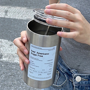 Cốc Giữ Nhiệt, Cốc Uống Nước Inox 304 Có Ống Hút Ly Uống Coffee 600ML Giữ Nhiệt 6-8 Tiếng - Hàng Loại 1 - Chính Hãng MINIIN